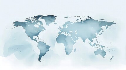 A LinkedIn background that features a subtle world map in light blue tones, symbolizing global reach and international business aspirations.