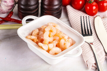 Cocktail prawns in the bowl