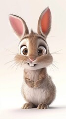 Obraz premium A cartoon rabbit with a comical look on its face, showcasing humor and whimsy