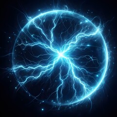 PNG Blue lightning effect, transparent background