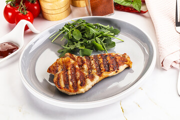Delicous grilled pork meat steak