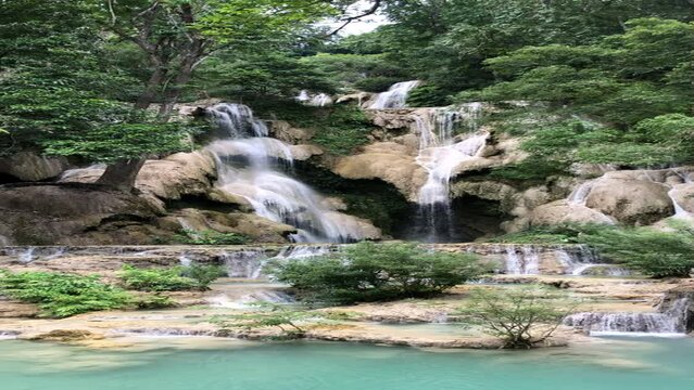 Tat Kuang Si Waterfall in Luang Prabang, Laos

