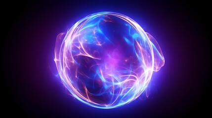 Pulsating Futuristic Orb of Radiant Electric Energy and Power