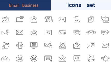 Simple Set of Mail Related Vector Line Icons. Contains such Icons as Newsletter, Spam, Mail Box, Address Book and more. Email icons Pixel perfect. Send, message, internet, 