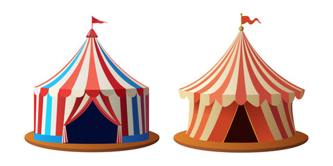 Circus tent isolated on white background  © Huma Fida