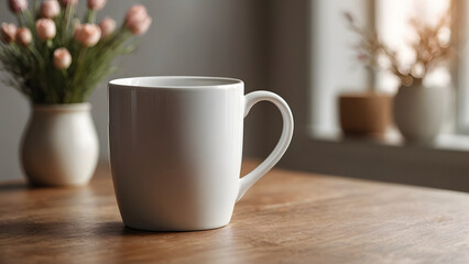 white ceramic coffee mug mock up