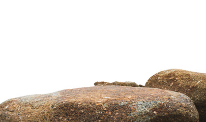 Rock Stone podium isolated on white backgrounds well stage stand display products