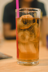Grilled toasted bread cut into bite-sized pieces for side dish with pork satay sticks. Close up