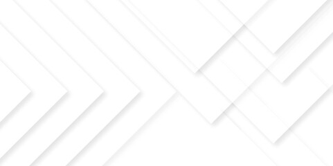 Modern Abstract white background design with layers of textured white transparent material in triangle and squares shapes. White color technology concept geometric line vector background.