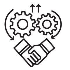 strategic alliances icon vector