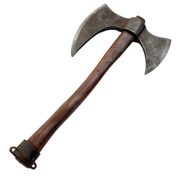 Photo of Battle Axe ,isolated on transparent background