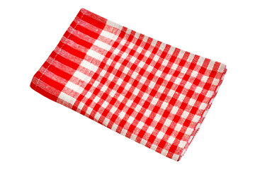 Kariertes Küchenhandtuch und Hintergrund transparent PNG cut out Kitchen towel