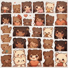 assets set of animal heads