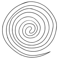 siwrl spiral illustration hand dranw outline vector