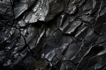 Close up of a rock with a black substance