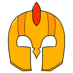 warrior helmet illustration hand drawn isolated vector	
