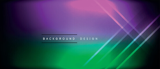 Neon glowing circle rays, light round lines in the dark, planet style neon wave lines. Energetic electric concept design for wallpaper, banner, background