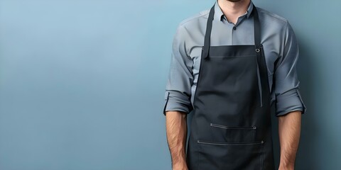 Minimalist black apron template for showcasing your designs or branding. Concept Product Showcase, Minimalist Design, Black Apron, Branding, Mockup Template