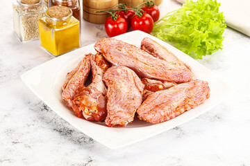 Marinated Duck wings for barbecue