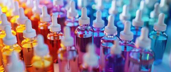 Liquid medicine in drops Arranged in an orderly manner