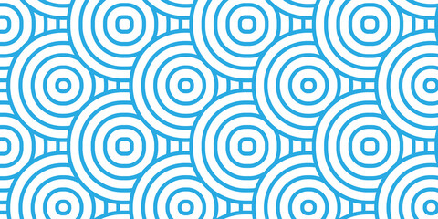 Overlapping Pattern Minimal diamond geometric waves spiral and abstract circle wave line. blue...