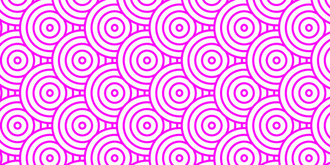 Overlapping Pattern Minimal diamond geometric waves spiral and abstract circle wave line. pink color seamless tile stripe geometric create retro square line backdrop pattern background.