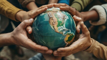 The Hands Holding Globe