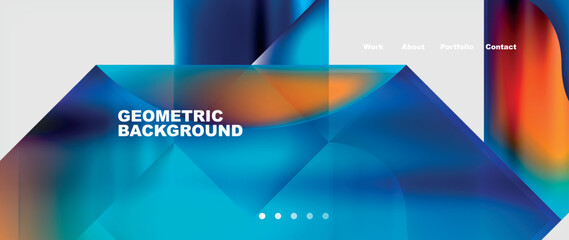 Fototapeta premium Glassmorphism geometric abstract background. Vector Illustration For Wallpaper, Banner, Background, Card, Book Illustration, landing page