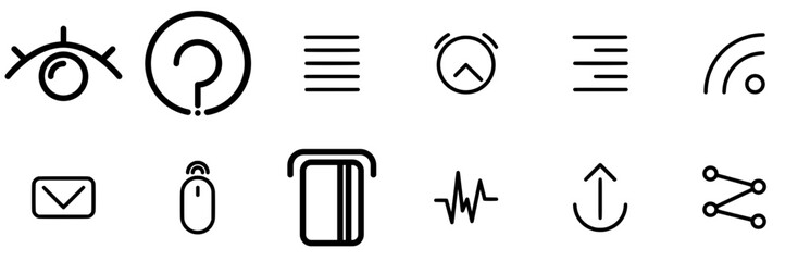 Set Of Linear User Interface Isolated Silhouette Solid Icons With Web,Internet,Computer,Website,Symbol Infographic Simple Vector Illustration Logo