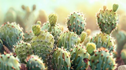 Fototapeta premium Cacti are flourishing