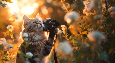 Cat photographer captures beauty in golden hour