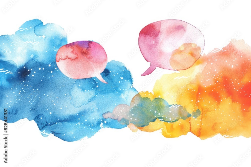 Poster colorful speech bubbles for various design projects