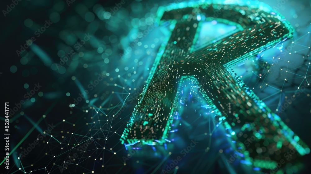 Aufkleber computer generated image of a letter r, perfect for graphic design projects
