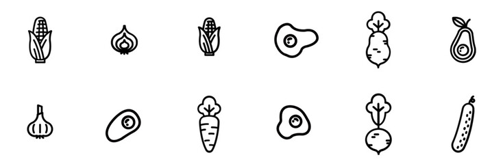 Mega Set Of Vector Grocery Icons Web Header Banner Design Containing Vegetable,Fry,Farm,Root,Grocery Business Infographic Elements Logo Vector Illustration