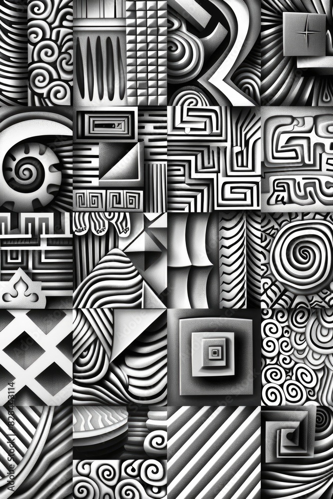 Poster A monochromatic abstract design suitable for various projects