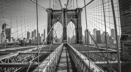 A bridge in black and white