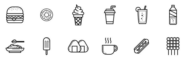 Set Of Linear Dishes Vector Symbols Apps, Websites Ui Designs Suitable For Meal,Dish,Food,Dessert,Beverage Vector Illustration Linear Pictogram Pack