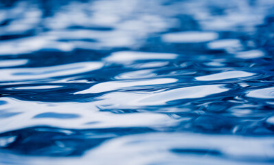 A image of blue ocean waves featuring a water surface in detail