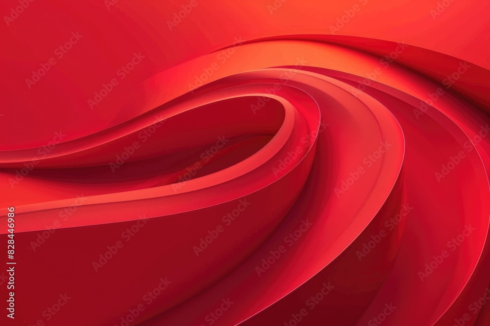 Aufkleber Close up of a red background with a curved design, suitable for various graphic design projects
