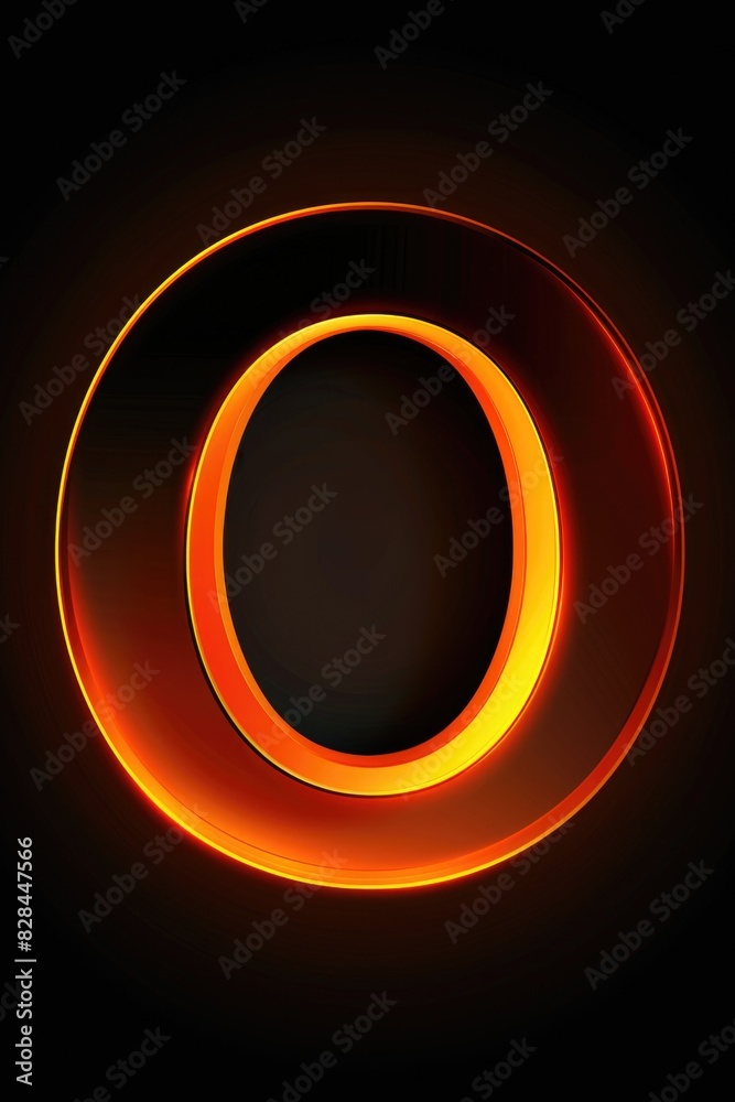 Poster bright orange circle on a dark backdrop, suitable for various design projects