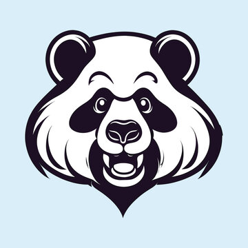 Simple and nice cute panda head tattoo