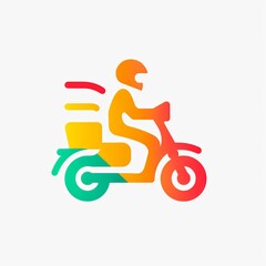 white background,, logo of a delivery app for only students.