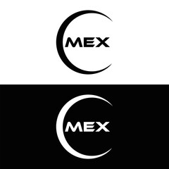 MEX logo. M E X design. White MEX letter. MEX, M E X letter logo design. M E X letter logo design in FIVE, FOUR, THREE, style. letter logo set in one artboard. M E X letter logo vector design.