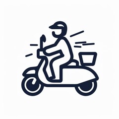 white background,, logo of a delivery app for only students.