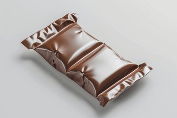 A delicious bar of chocolate on a wooden table. Ideal for food-related projects