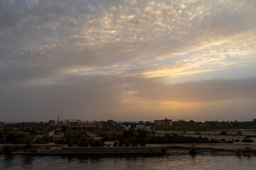 Fototapeta premium The Nile River is a river that flows through the northeastern part of the African continent. With a total length of 6,650 km, it is the longest river in the world