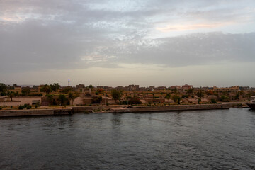 Fototapeta premium The Nile River is a river that flows through the northeastern part of the African continent. With a total length of 6,650 km, it is the longest river in the world