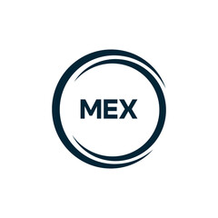 MEX logo. M E X design. White MEX letter. MEX, M E X letter logo design. M E X letter logo design in FIVE, FOUR, THREE, style. letter logo set in one artboard. M E X letter logo vector design.