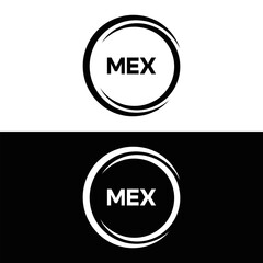 MEX logo. M E X design. White MEX letter. MEX, M E X letter logo design. M E X letter logo design in FIVE, FOUR, THREE, style. letter logo set in one artboard. M E X letter logo vector design.