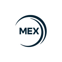 MEX logo. M E X design. White MEX letter. MEX, M E X letter logo design. M E X letter logo design in FIVE, FOUR, THREE, style. letter logo set in one artboard. M E X letter logo vector design.